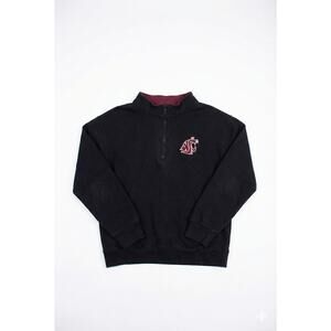 WSU Cougars Colosseum Men's Quarter Zip Sweatshirt Black Washington State XL